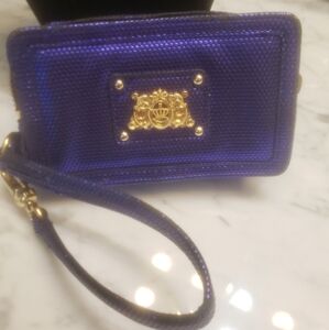 Juicy Couture FAUX LEATHER Purple Wristlet